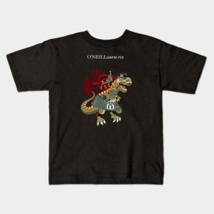 Clanosaurus O’NEILLsaurus rex Plaid O’Neill Scotland Ireland Family Tartan Kids T-Shirt